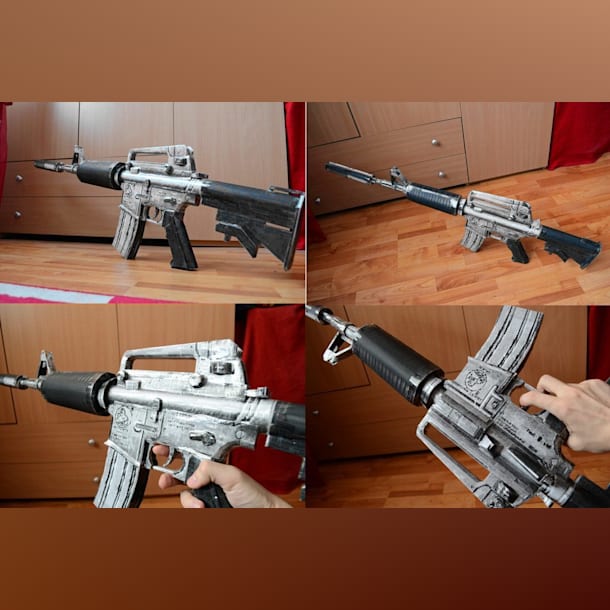 Бумажная модель Автомат M4A1-S Silver (Crossfire)