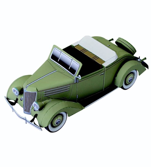 Бумажная модель Автомобиль Ford Convertible Cabriolet