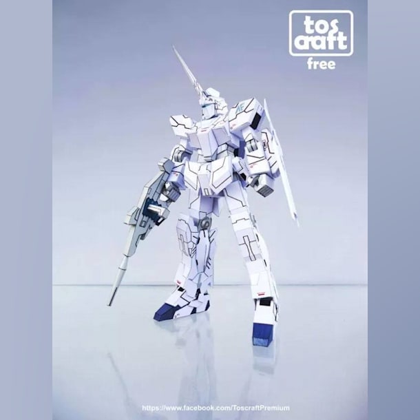 Бумажная модель Робот RX-0 Unicorn Gundam (Gundam), масштаб 1:96