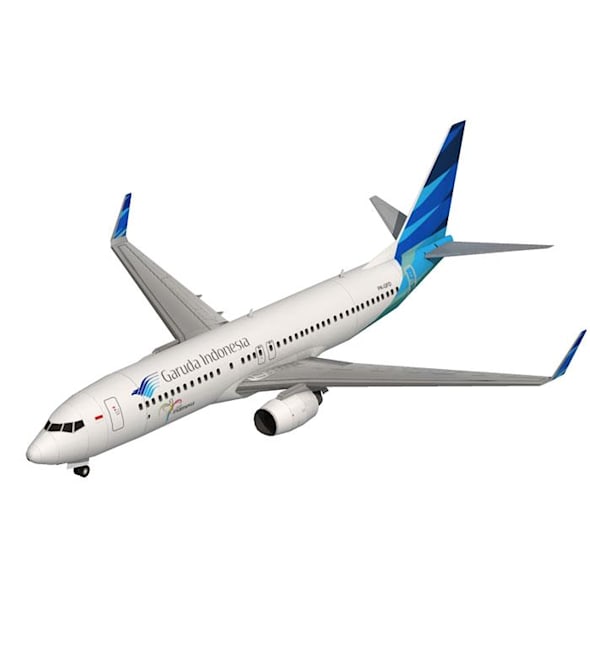 Бумажная модель Авиалайнер Boeing 737-800 Garuda Indonesia