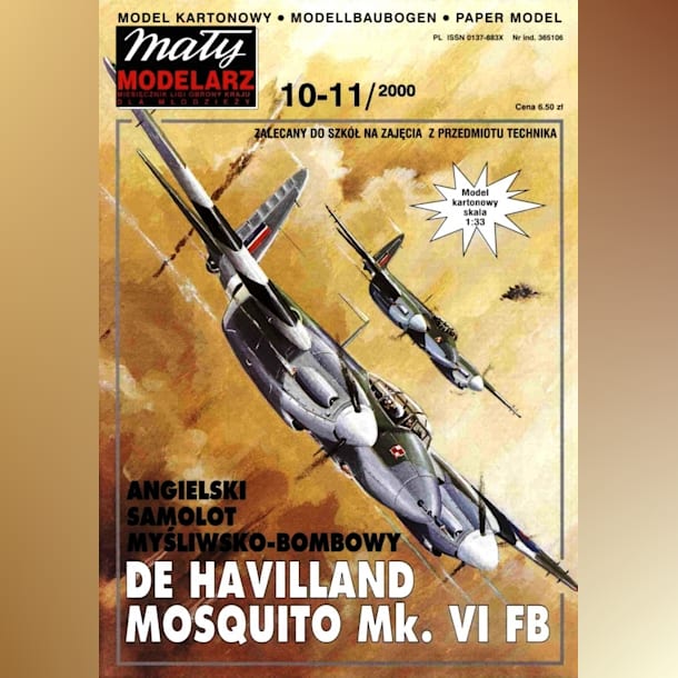 Журнал Maly Modelarz - 10-11/2000 - Бомбардировщик De Havilland Mosquito FB Mk.VI