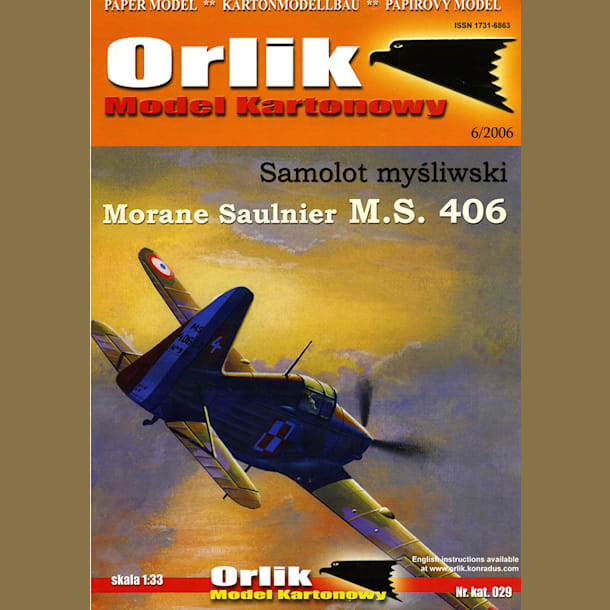 Журнал Orlik - 029 - Истребитель Morane-Saulnier MS.406