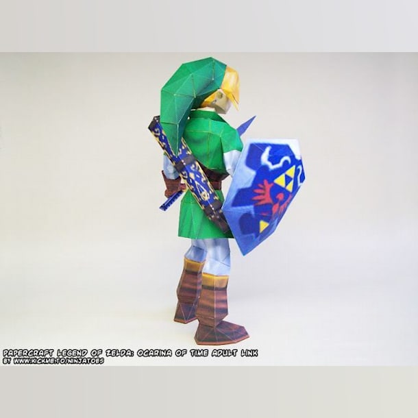 Бумажная модель Взрослый Линк (The Legend of Zelda)