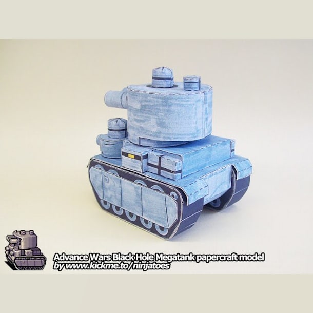 Бумажная модель Танк Black Hole Megatank (Advance Wars)