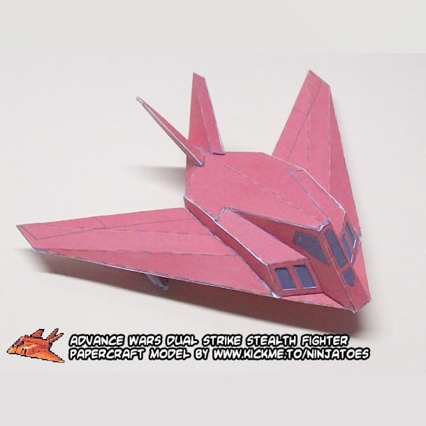 Бумажная модель Стелс-истребитель Orange Star Stealth Fighter (Advance Wars)
