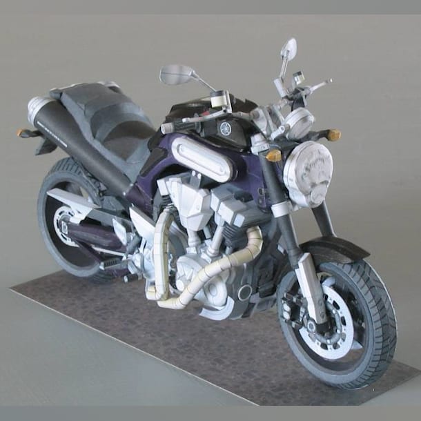 Бумажная модель Мотоцикл Yamaha MT01 [серия, полная версия]
