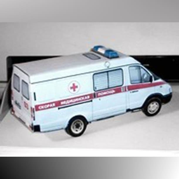 Бумажная модель Автомобиль ГАЗ-32214 Газель