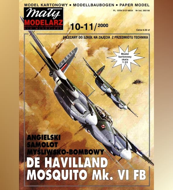 Журнал Maly Modelarz - 10-11/2000 - Бомбардировщик De Havilland Mosquito FB Mk.VI