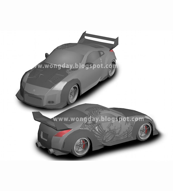Бумажная модель Автомобиль Nissan 350Z DK (Форсаж)
