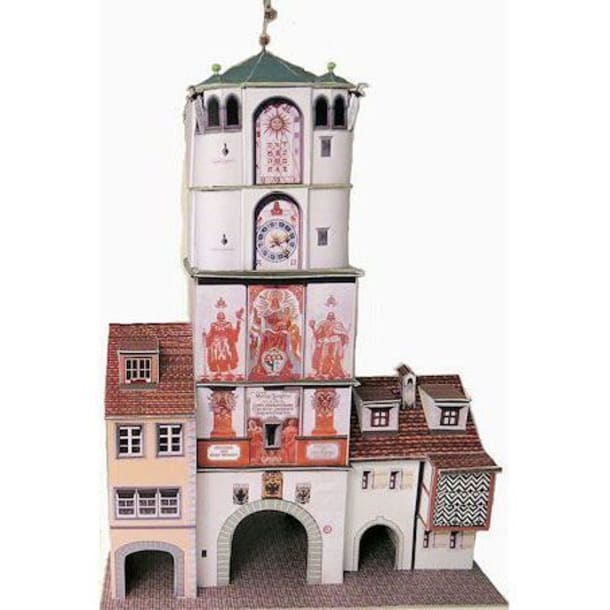 Бумажная модель Башня Ravensburger Tor (Ванген-им-Алльгой, Германия), масштаб 1:160