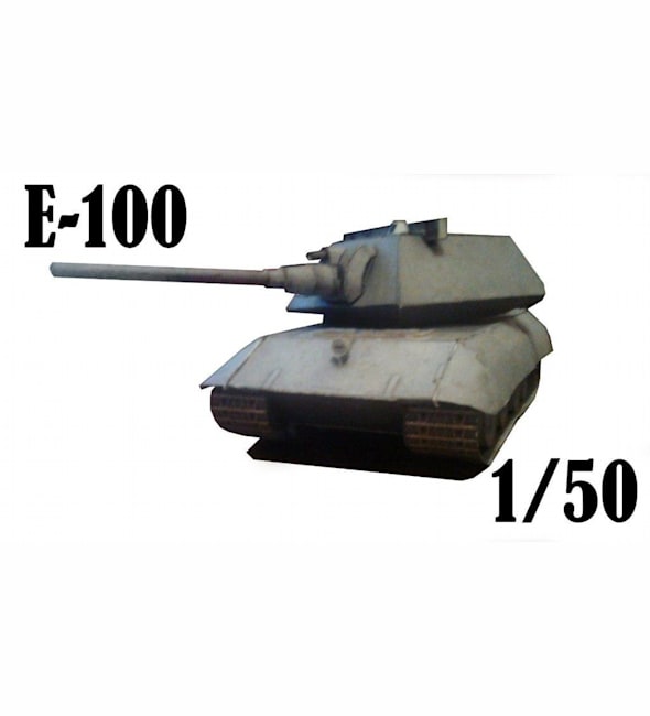 Бумажная модель Танк Е 100