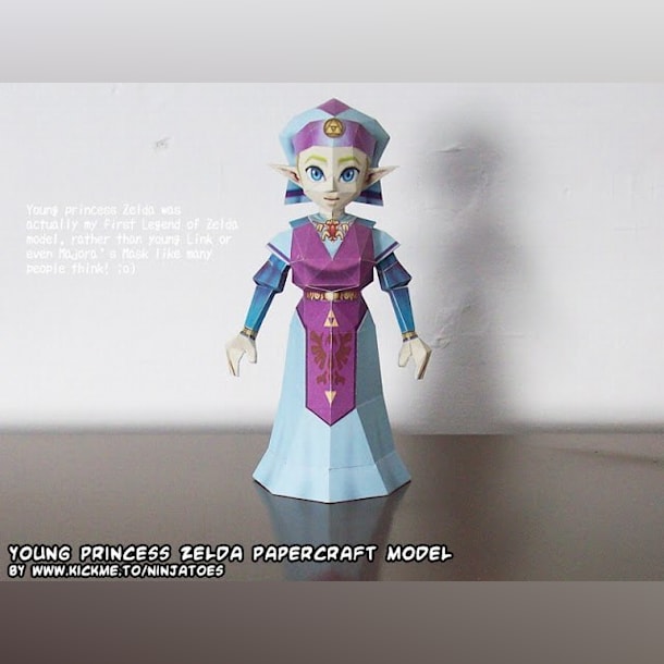 Бумажная модель Принцесса Зельда (The Legend of Zelda)