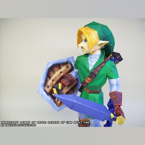 Бумажная модель Взрослый Линк (The Legend of Zelda)