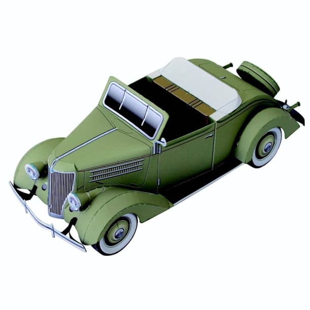Бумажная модель Автомобиль Ford Convertible Cabriolet