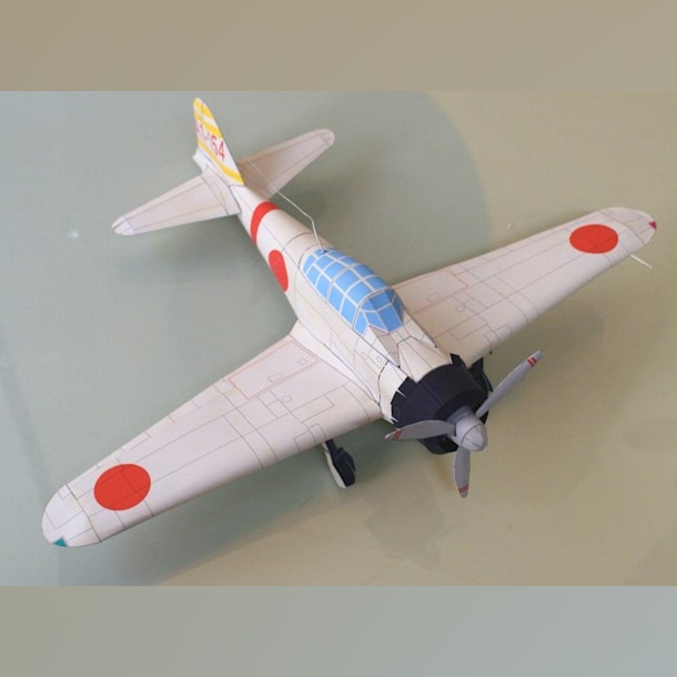 Бумажная модель Палубный истребитель Mitsubishi A6M2 Zero
