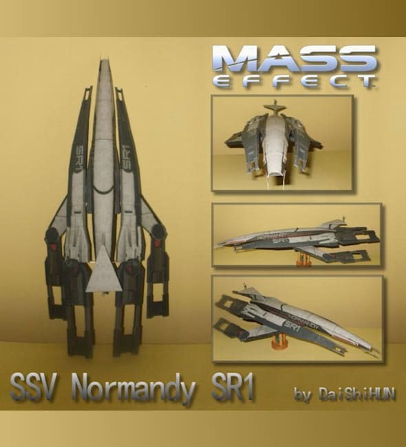 Бумажная модель Экспериментальный фрегат-разведчик Нормандия SR-1 (Mass Effect)
