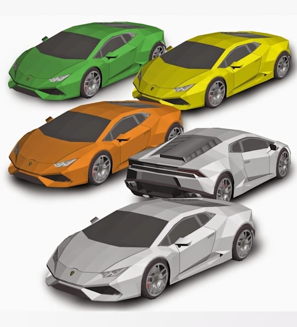 Бумажная модель Автомобиль Lamborghini Huracan