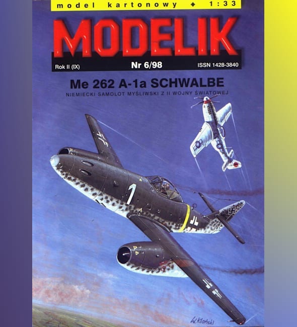 Журнал Modelik - 6/1998 - Истребитель Messerschmitt Me.262A-1a Schwalbe