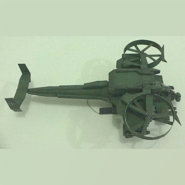 Бумажная модель Вертолет AT-99 Скорпион (Аватар), масштаб 1:38