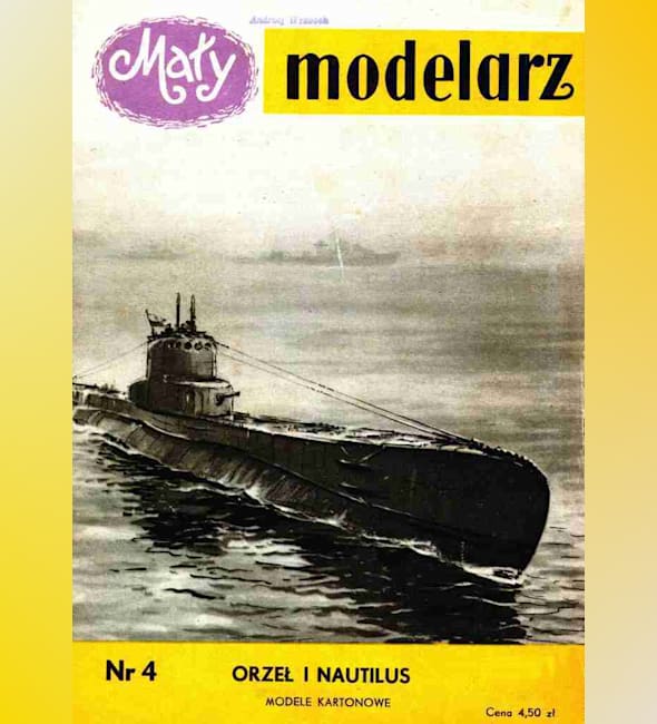 Журнал Maly Modelarz - 3/1958 - Подводные лодки Orzel и Nautilus