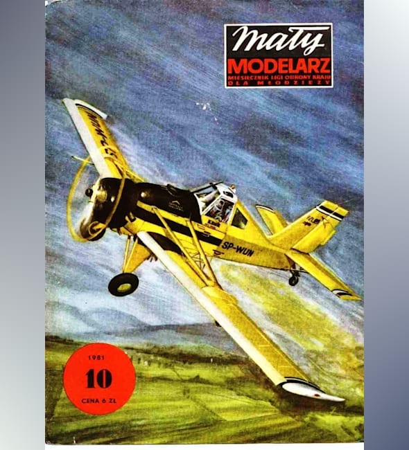 Журнал Maly Modelarz - 10/1981 - Сельскохозяйственный самолет PZL-106 Kruk