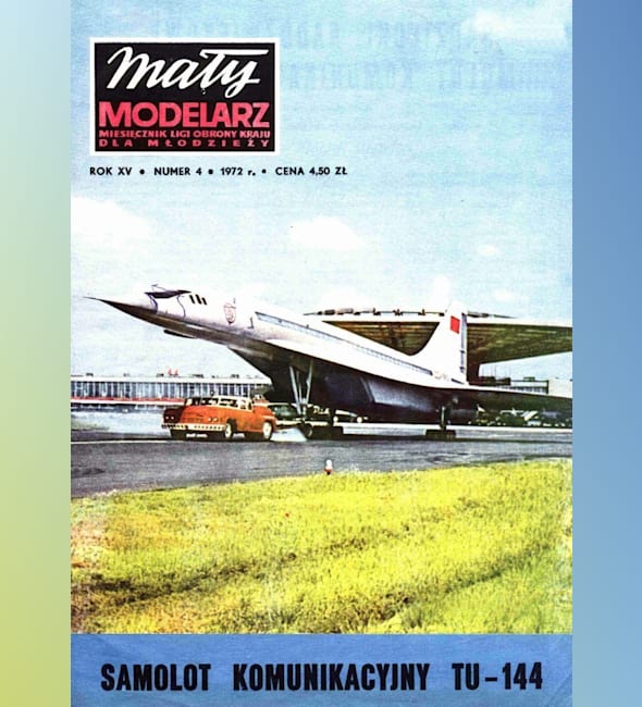 Журнал Maly Modelarz - 4/1972 - Пассажирский самолет Ту-144