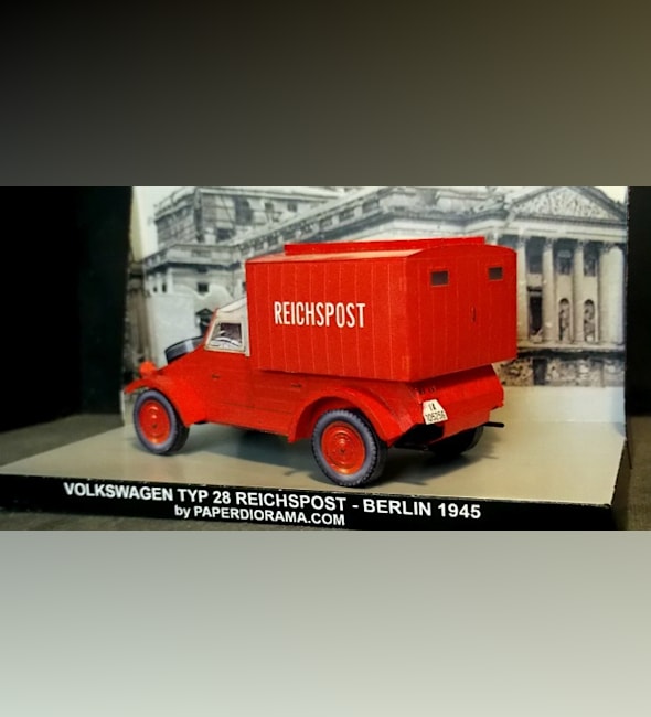 Бумажная модель Автомобиль Volkswagen Typ 82