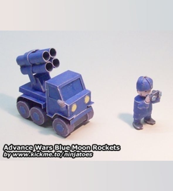 Бумажная модель Ракетная установка Blue Moon Rockets (Advance Wars)